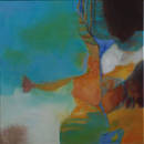 Blaues Herz Acryl auf Leinwand 50 x 50 cm 2011